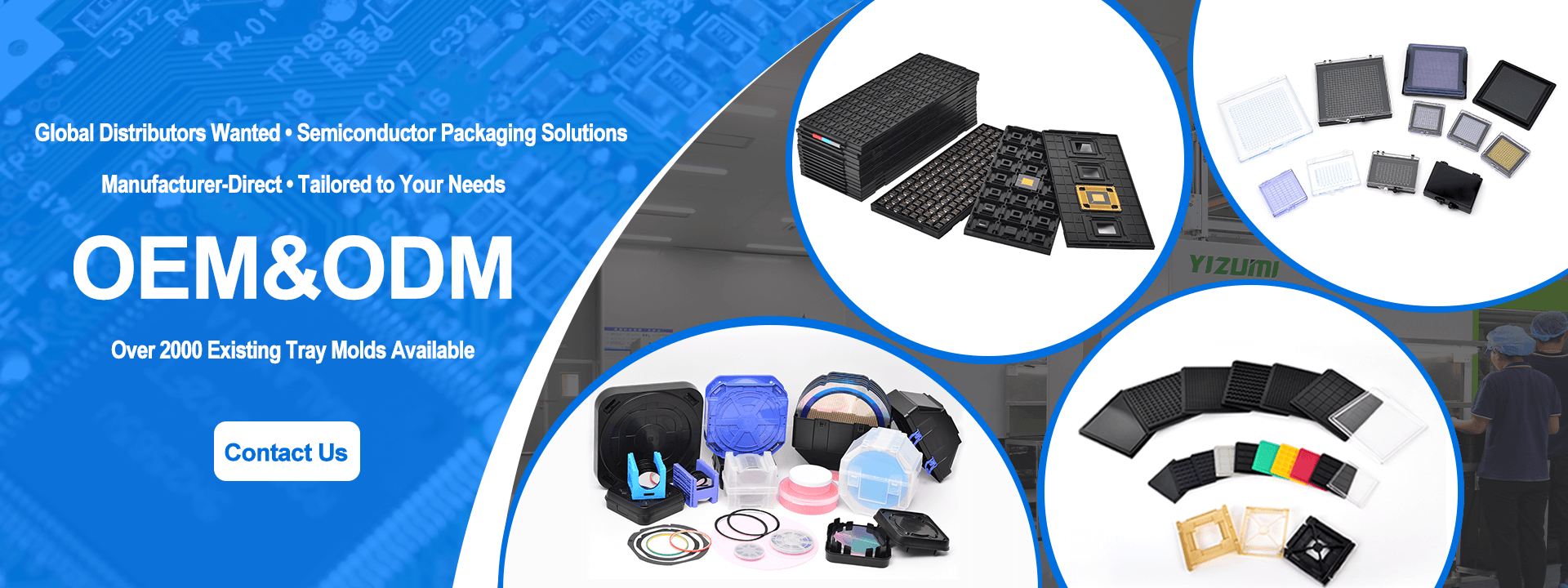 QUALIDADE Bandejas de JEDEC IC Fábrica