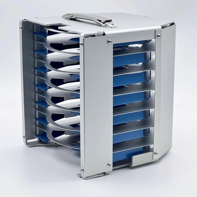 Bom preço. Cassete de Wafer de Metal de 8 polegadas e 7 slots personalizados para porta-wafer com revestimento de teflon azul on-line