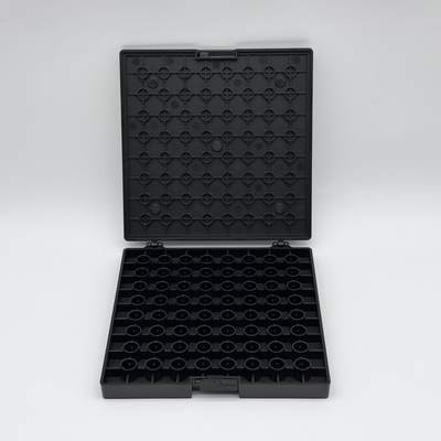 Bom preço. Bandeja de chips clamshell ESD PC preta com mecanismo de travamento on-line